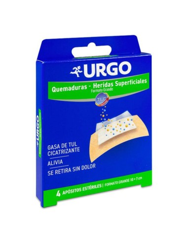 Urgo Quemaduras Y Heridas Superficiales 4 Apósitos 10 x 7 cm