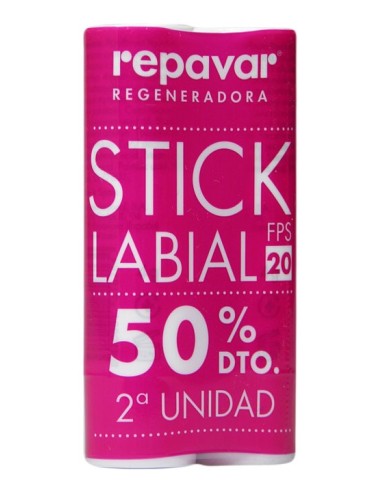 Repavar Stick Labial FPS20 2 x 4 g