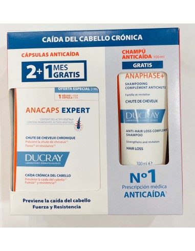 Ducray Anacaps Expert 90 Cápsulas + GRATIS Anacaps Champú 100 ml