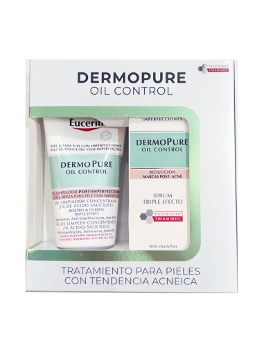 Eucerin DermoPure Oil Control Serum Triple Efecto 40 ml + Gel Limpiador 75 ml