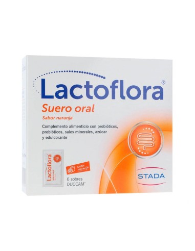 Lactoflora Suero Oral Sabor Naranja 6 Sobres