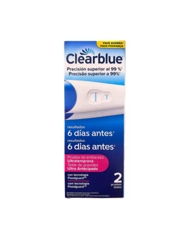 Clearblue Test de Embarazo Ultratemprana 2 Unidades