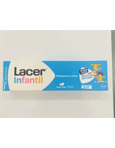 Lacer Infantil Gel Dental Sabor Fresa 75ml