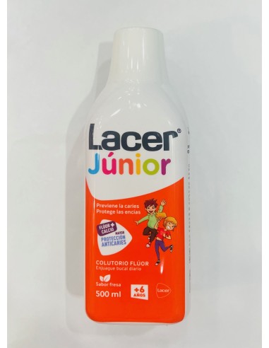 Lacer Flúor Junior Sabor Fresa 500 ml