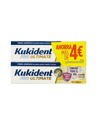 Kukident Pro Ultimate Sin Sabor 2 x 40 g