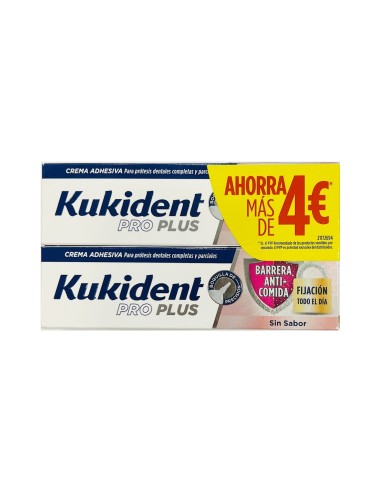 Kukident Pro Plus Sin Sabor 2 x 40 g