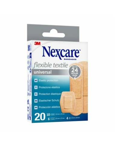 Nexcare Universal Flexible Textil Tiritas Surtidas 20 Unidades