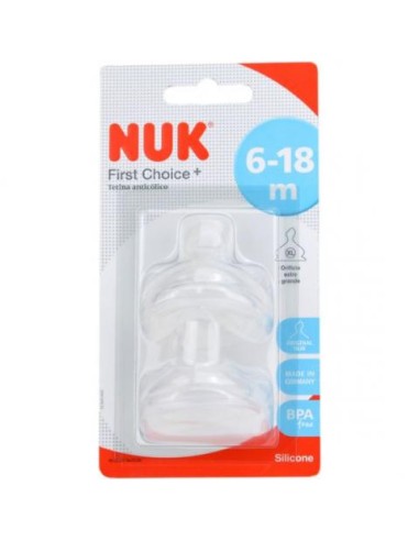 Nuk Tetina First Choice Silicona 6 - 18 M XL 2 Unidades