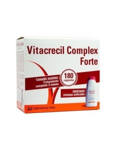 Vitacrecil Complex Forte 180 Cápsulas + Champú Fortalecedor 200 ml