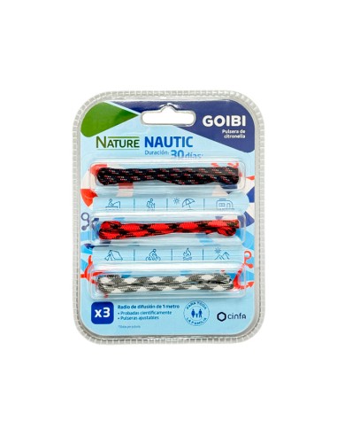 Goibi Nature Nautic Pulsera de Citronella 3 Unidades