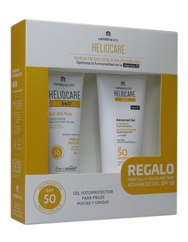 Heliocare 360º Gel Oil Free SPF50 50 ml + REGALO Minitalla Advanced Gel SPF50