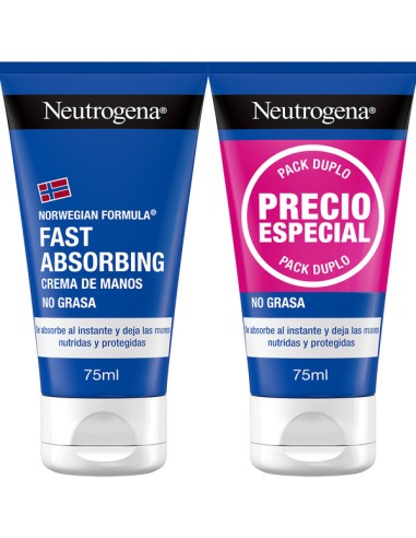 Neutrogena Crema de Manos Rápida Absorción 2 x 75 ml