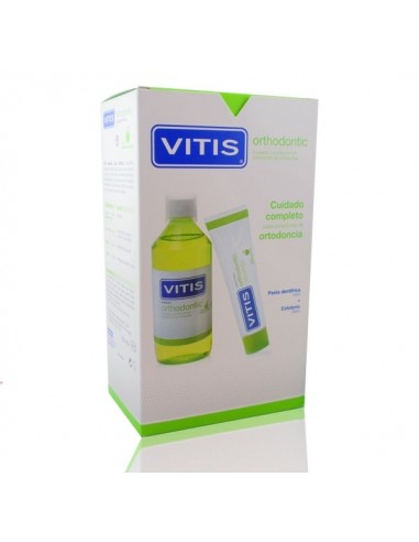 Vitis Pack Orthodontic Colutorio, 500ml + Pasta dentífrica, 100ml