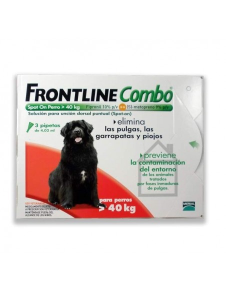 Frontline Combo Antiparasitario Spot On Perro +40kg, 3 pipetas x4.02ml