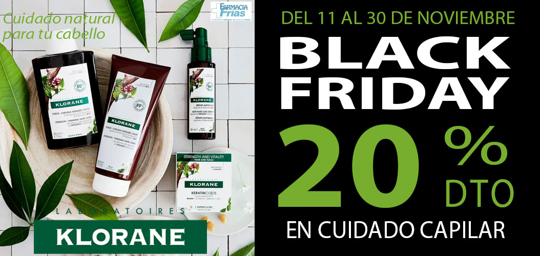 Promoci&oacute;n Black Friday Klorane en Farmacia Frias