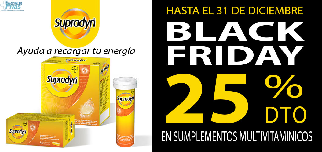 Promoci&oacute;n Black Friday Supradyn en Farmacia Frias